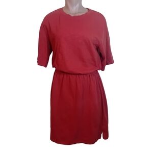 NWOT Women's Old Navy Terracotta Cinched Drop Waist Tshirt‎ Dress Summer M Tall